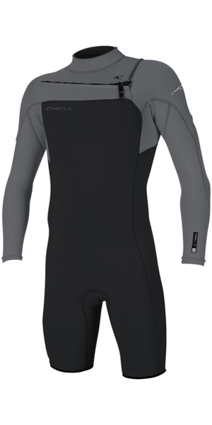 2026 O'Neill Mens Hammer 2mm Chest Zip Long Sleeve Springsuit Wetsuit 4928 - Tempered Steel / Smoke / Smoke